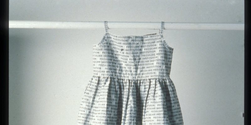 Fiona Hall, Peculiar Institution, 1994, mixed media, 100 x 50 cm (detail)