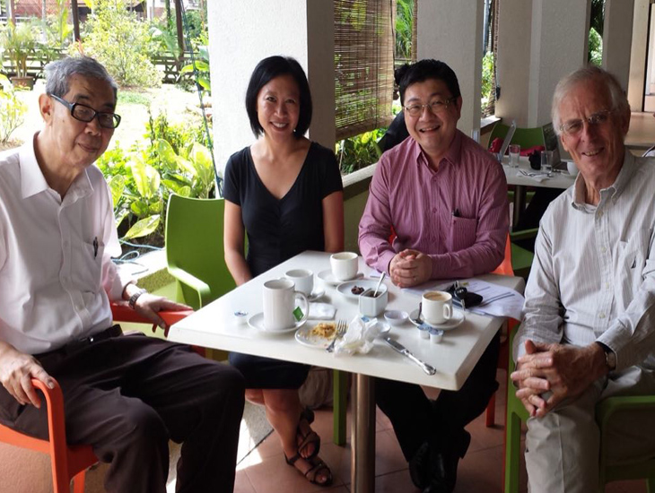 Lee Poh Ping, ASEAN specialist Alice Ba, foreign policy analyst Kuik Cheng-Chwee and Asialink's Anthony Milner - Lake Club, Kuala Lumpur, 2015