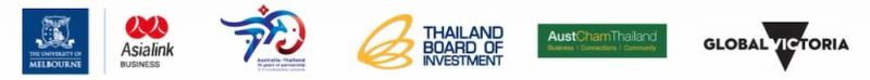 AB, Global Vic, AustCham Thailand, Thai BOI logos