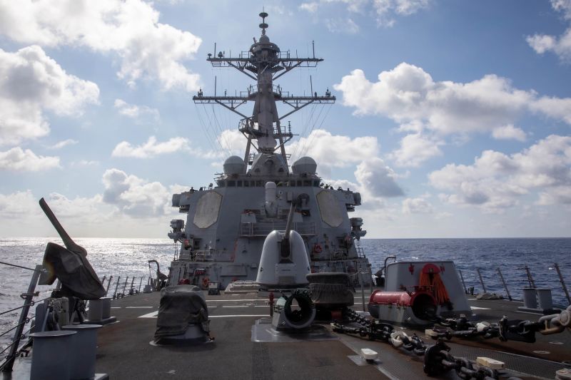USS Barry (DDG 52) transits the Taiwan Strait