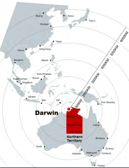 Darwin's proximity to Asia