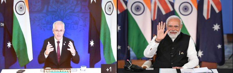 Morrison and Modi - virtual summit