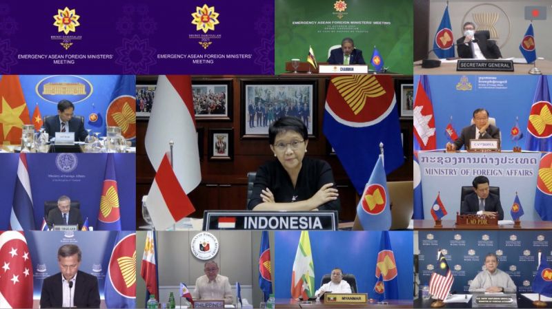 Indonesian FM Retno Marsudi, ASEAN emergency meeting